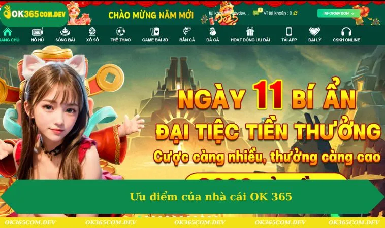 Trang chủ 404 Ưu điểm của nhà cái OK 365